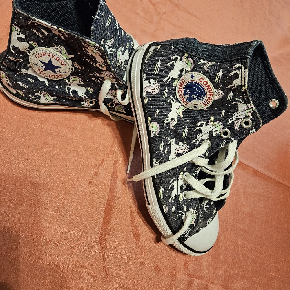 Converse - Hi Top Unicorn Navy White Pink Sneakers US size 5.